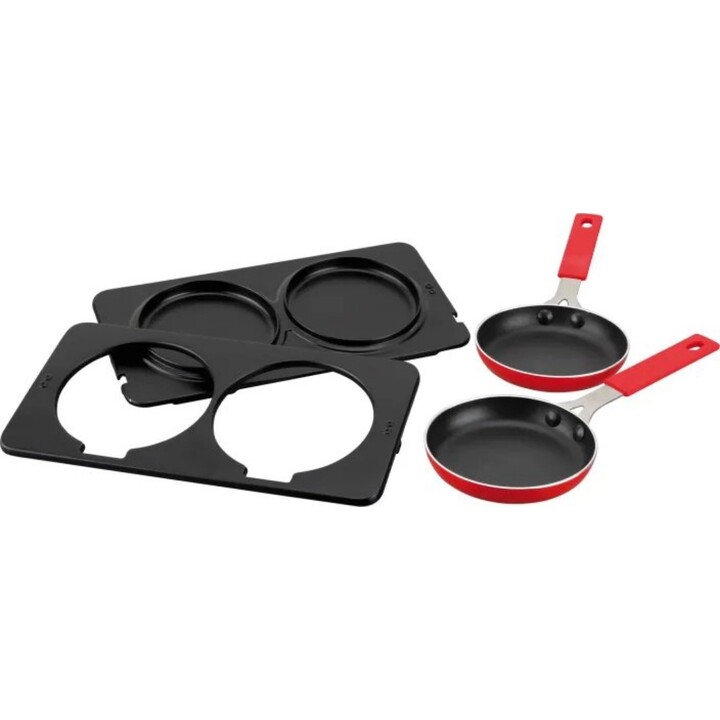 Accessorio Jata AC266: due padelle e piastre per grigliare, 0 W, nero e rosso