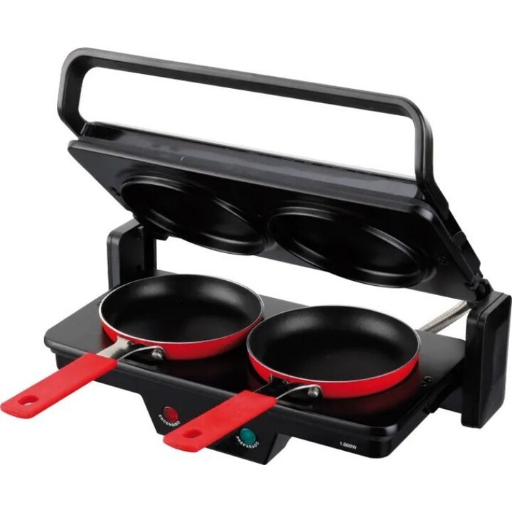Accessorio Jata AC266: due padelle e piastre per grigliare, 0 W, nero e rosso