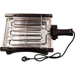 Barbacoa eléctrica JATA BQ95 de 2000 W sin humo, con 2 parrillas de altura ajustable, bandeja de agua a prueba de humo y parrill