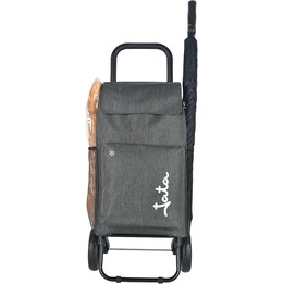 JATA HCAR2504 40 L Folding 2-Wheel Shopping Cart with Thermal Bag, Light and Resistant Shopping Cart, Steel Chassis, 30 kg Load
