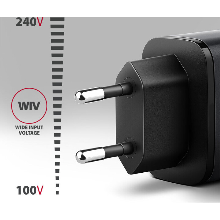 CARGADOR MÓVIL PARED USB 67W/GAN 2 PUERTOS ACU-PQ67 AXAGON
