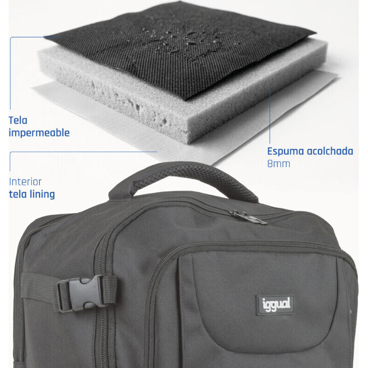 IGGUAL Voyage Pro Tech Laptop-Rucksack 15,6"-17" schwarz