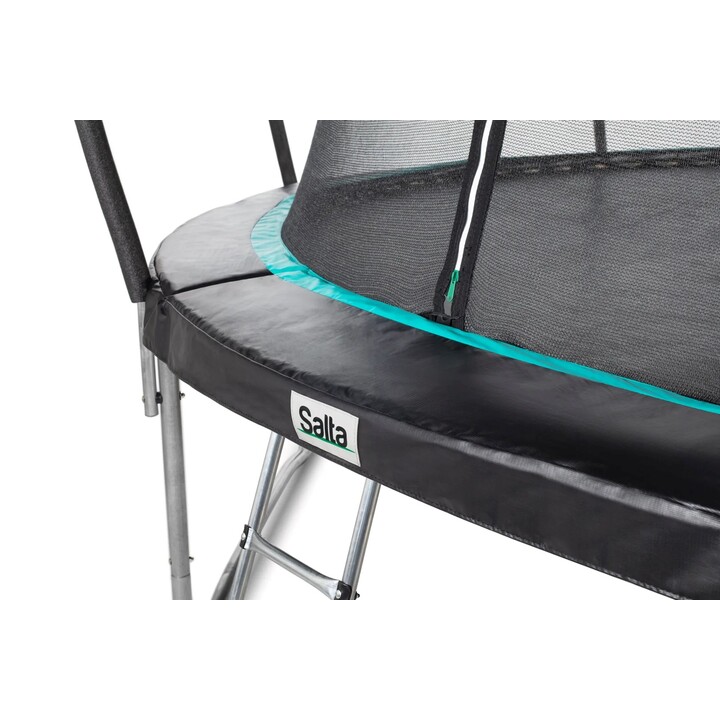 Salta Cosmos Trampolin mit Leiter und Sicherheitsnetz, 366 cm, schwarz