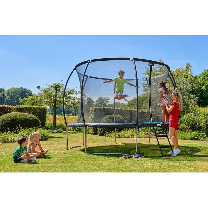 Trampoline Salta Cosmos avec échelle et filet de sécurité, 366 cm, noir