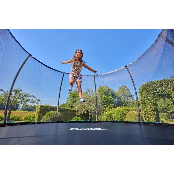 Salta Cosmos Trampolin mit Leiter und Sicherheitsnetz, 366 cm, schwarz
