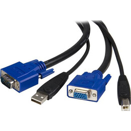 StarTech.com SVUSB2N1_6 USB/VGA-KVM-Kabel 1,8 m schwarz