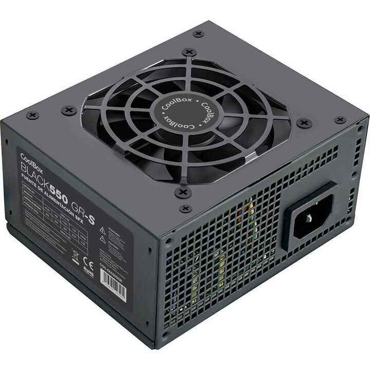 Fuente alimentacion sfx coolbox basic black 550 550w ventilador 8cm color negro