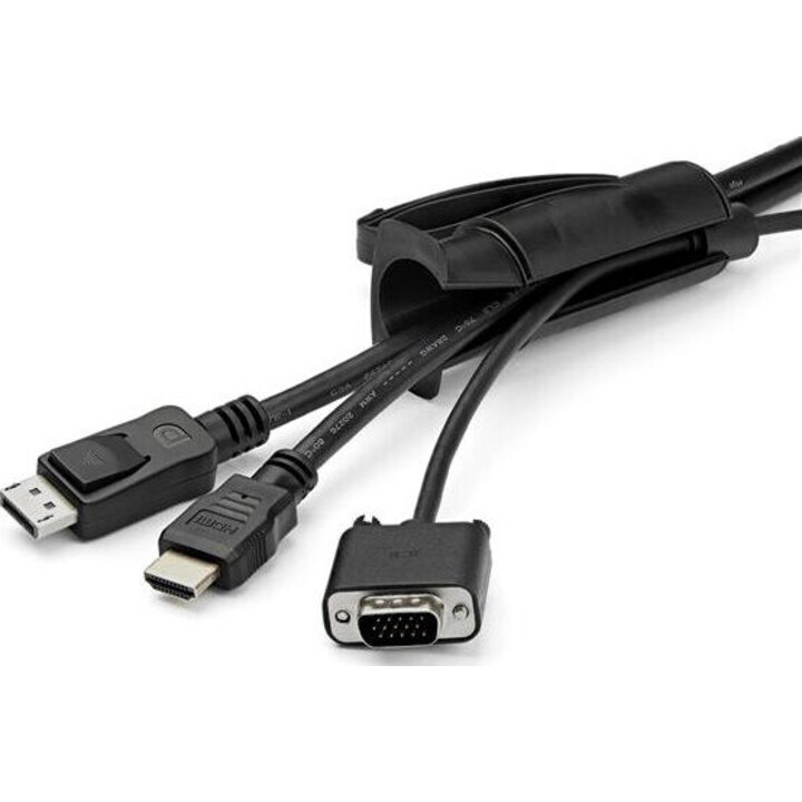 StarTech.com CMSCOILED3 Manga espiral para gestión de cables de 1,5 m, 45 mm, negra
