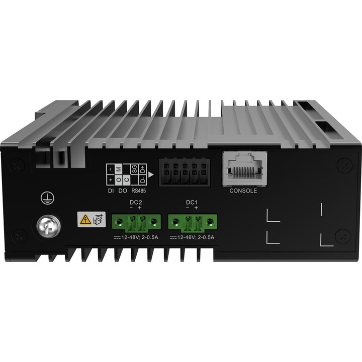 Switch industriale Huawei CloudEngine S5735I-S8T4SN-V2 su guida DIN, 8 porte GE e 4 porte SFP, senza ventola
