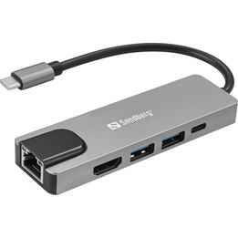 Base de viaje Sandberg 336-99 USB-C 5 en 1