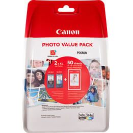 Pack Cartucho Original CANON PG560XL/CL561XL BK+C+M+Y - 3712C008 [ML-14.3][PAG-400]