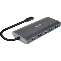 TooQ TQE-2241G USB-Typ-C-Dockingstation / M.2-SSD-Steckplatz / 1x HDMI / 2x USB / 1x USB-Typ-C / 1x Kartenleser / 1x USB-Typ-C P