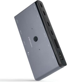 8K Nanocable Switch Switch 10.12.0003/ 1x HDMI/ 1x DisplayPort/ 3x USB/ 2x USB Type-C/ 1x 3.5mm Jack/ 2x USB Type-C PD