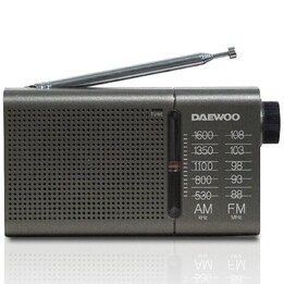 Radio Portátil Daewoo DW1035/ a Pilas/ Gris Oscuro