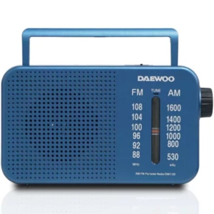 Radio portatile Daewoo DW1120 / con cavo / a batteria / blu