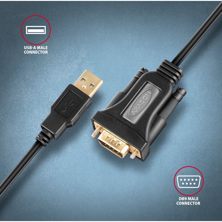 ADS-1PQN Adapter FTDI USB 2.0 - RS-232 serial