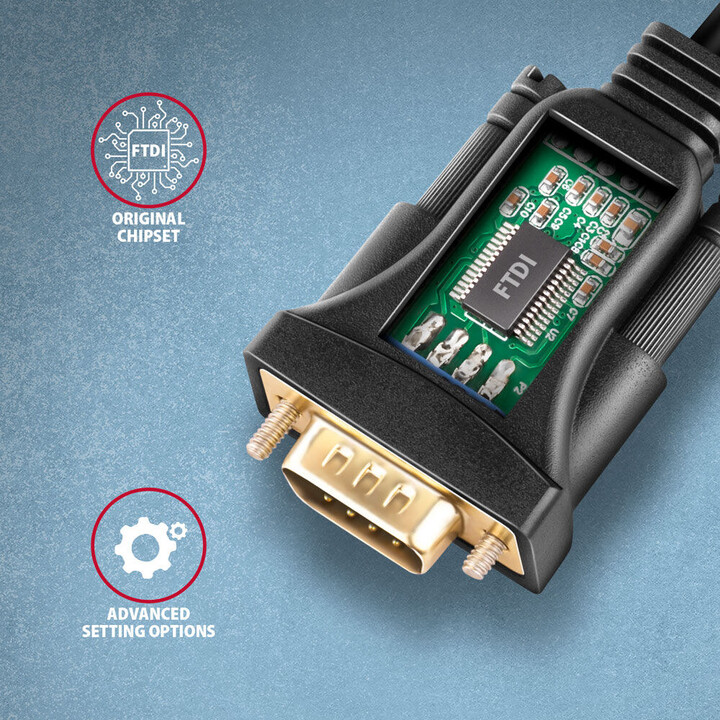 Adaptador ADS-1PQN FTDI USB 2.0 - serial RS-232