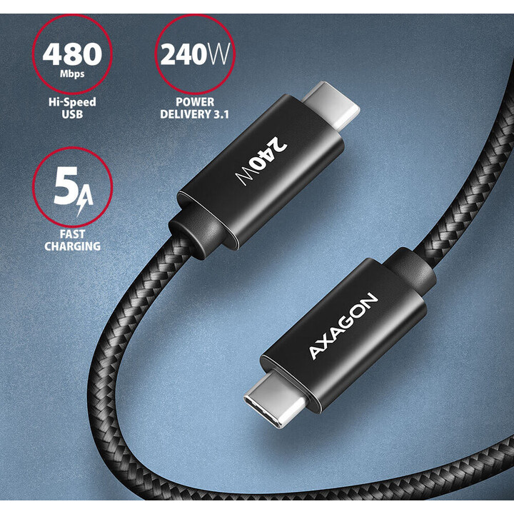 Cable BUCM2-CM15AB 240W USB-C USB-C, 1,5m 5