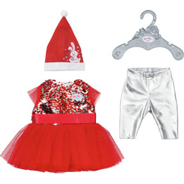 Weihnachtskleid für Babys ab 43 cm