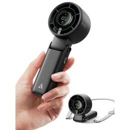 Aecooly Halo 02 Portable Handheld Fan, Black.