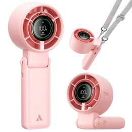 Ventilador portátil Aecooly Halo 02, rosa.