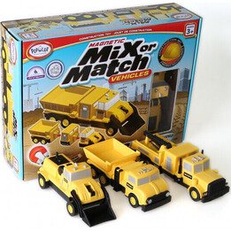 Malblo 0315 vehículos de construcción magnéticos negro/amarillo