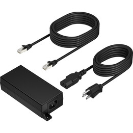 Adaptateur PoE++ 65 W 2,5 GHz avec câble CAT6A de 3,66 m et cordon d'alimentation