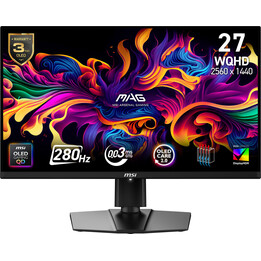 Monitor|MSI|26,5"|2560 x 1440 píxeles|Wide Quad HD|Relación de aspecto nativa 16:9|QD-OLED|Plano|MAG271QPQD-OLEDX28