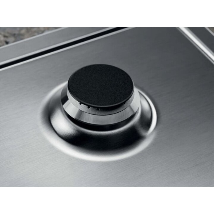 Placa de gás Electrolux KGS75662SX SlimLine 600, 75 cm, em aço inoxidável resistente a impressões digitais