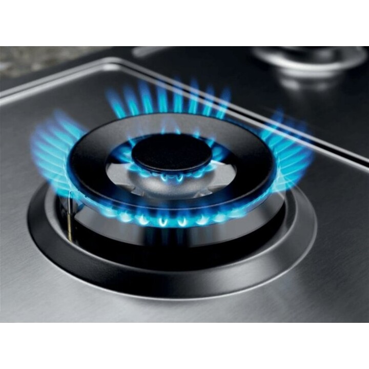 Placa de gás Electrolux KGS75662SX SlimLine 600, 75 cm, em aço inoxidável resistente a impressões digitais