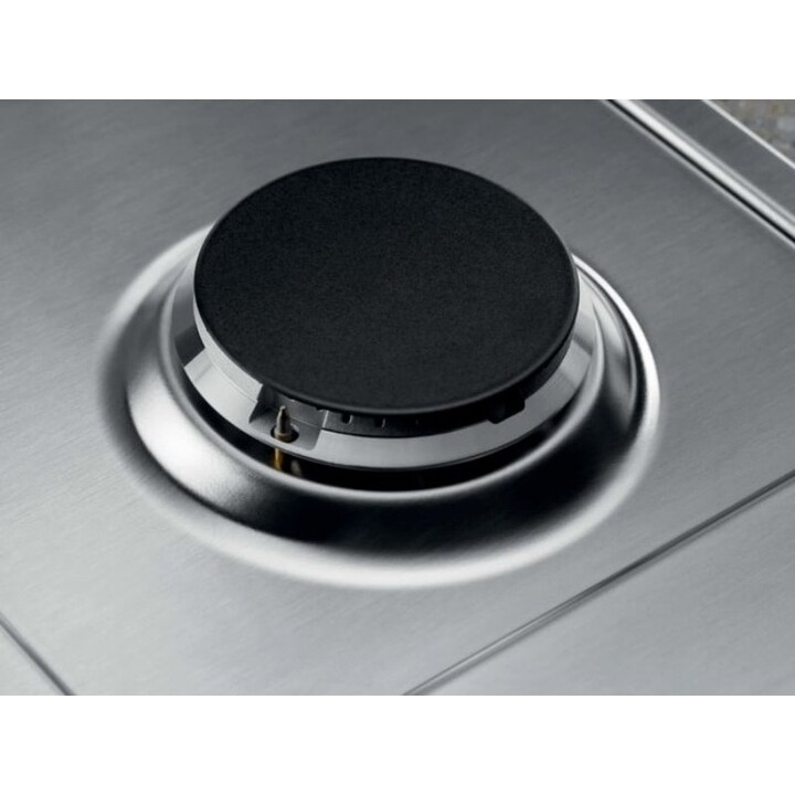 Placa de gas Electrolux KGS75662SX SlimLine 600, 75 cm, acero inoxidable resistente a las huellas dactilares