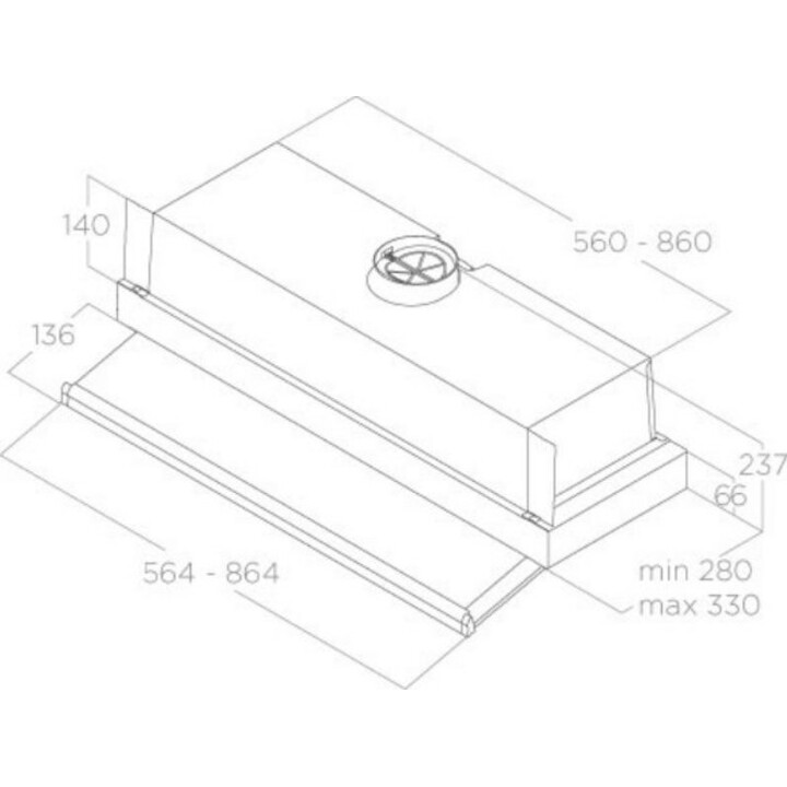 Cappa da cucina da incasso Elica da 60 cm Ciak 2.0 a ricircolo PRF0181896 in acciaio inossidabile