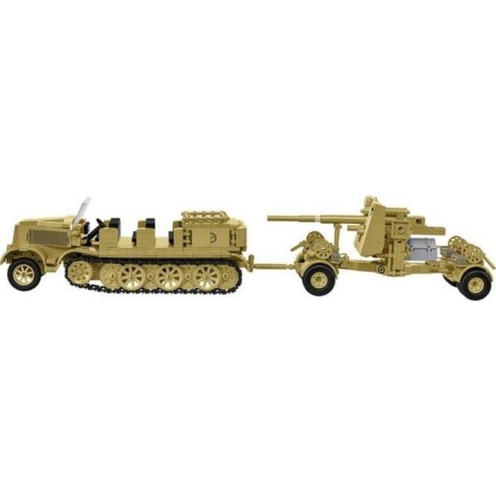 Blocos Cobi Klocki: Sd.Kfz.8 a rebocar um Flak 36 de 8,8 cm, 975 peças.