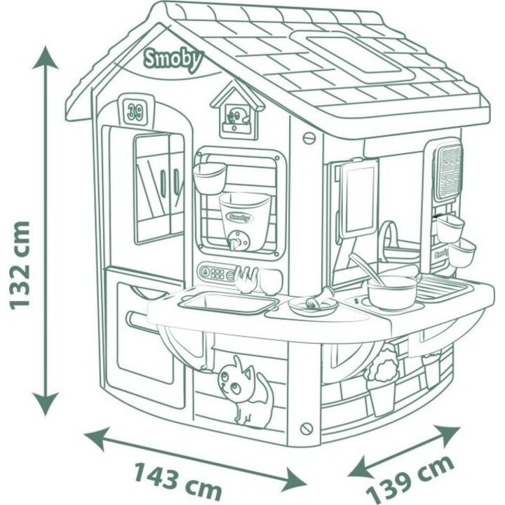 Maisonnette Simba avec cuisine en argile