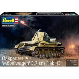 Tanque de plástico Revell Flakpanzer IV con cañón antiaéreo Flak 43 de 3,7 cm, escala 1:72