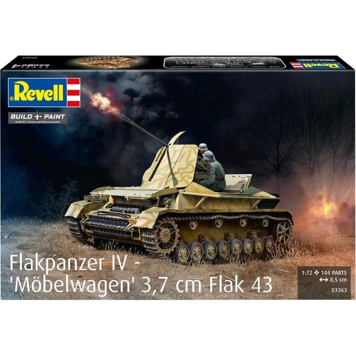 Revell Flakpanzer IV plastic tank 3.7 cm Flak 43 1:72