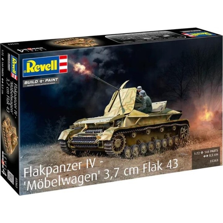 Revell Flakpanzer IV plastic tank 3.7 cm Flak 43 1:72