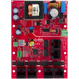 Switch PoE a 6 porte ATTE IPB-5-10A-OF con alimentatore integrato.