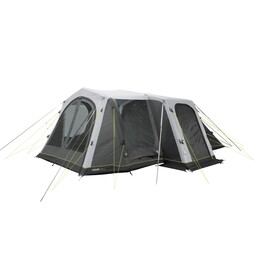 Tenda a tunnel Outwell Montana 6 Air per 6 persone, colore verde e grigio.