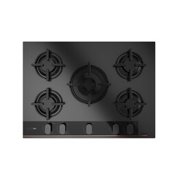 Placa de fogão a gás de encastrar Teka GBC 75 Infinity G1 preta, 70 cm, 5 zonas.