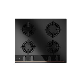 Placa de fogão a gás de embutir Teka GBC 64 Infinity G1 preta, 60 cm, 4 zonas.