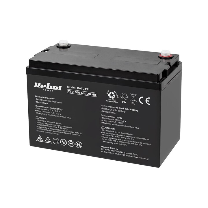 VIPOW 12V 100Ah Gel Battery