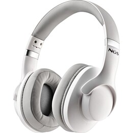 Fones de ouvido sem fio NGS Arctica Storm com microfone, Bluetooth e na cor branca.