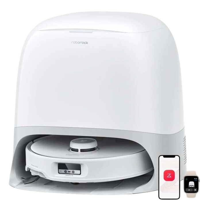 Roborock Qrevo Curv White with Self-cleaning Base - Robot Vacuum Cleaner