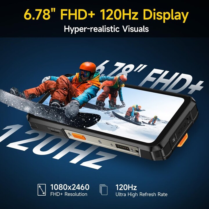 Talkie-walkie Ulefone Armor 26 Ultra 5G, 12 Go 512 Go, 6,78 LCD IPS FHD+, 15 600 mAh, noir