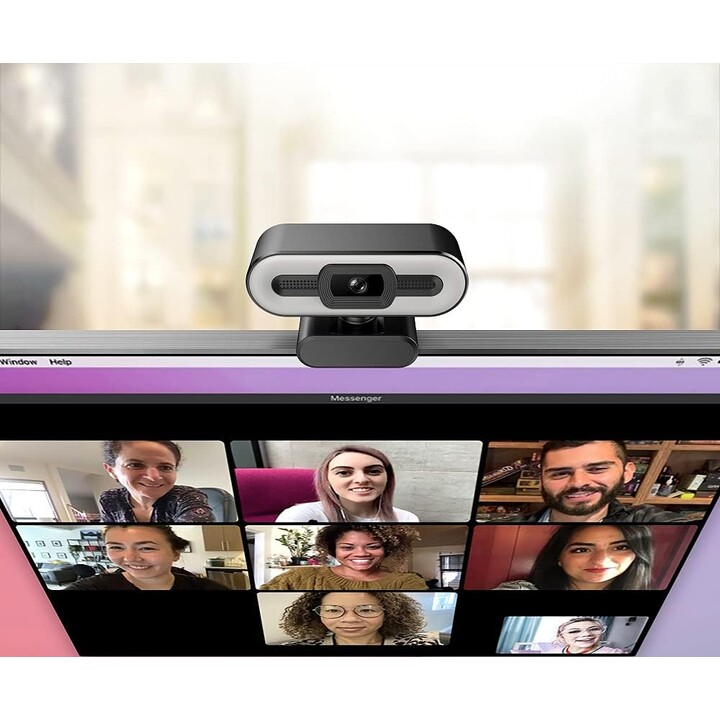 Manta W183 webcam LED nera