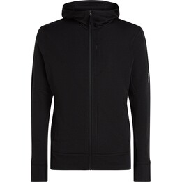 Felpa con cappuccio e zip Icebreaker Merino 260 Quantum IV LS - Nero, Taglia: M