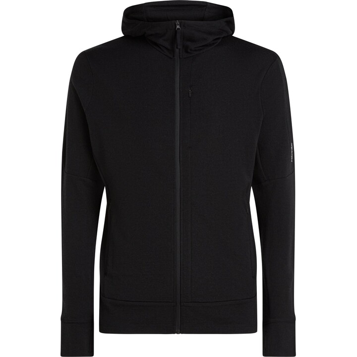 Sweat à capuche zippé Icebreaker Merino 260 Quantum IV à manches longues - Noir, taille : M