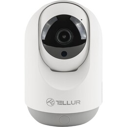 Cámara de seguridad inteligente WiFi para interiores Tellur de 3 MP, Ultra HD, con seguimiento automático y función PTZ, color b