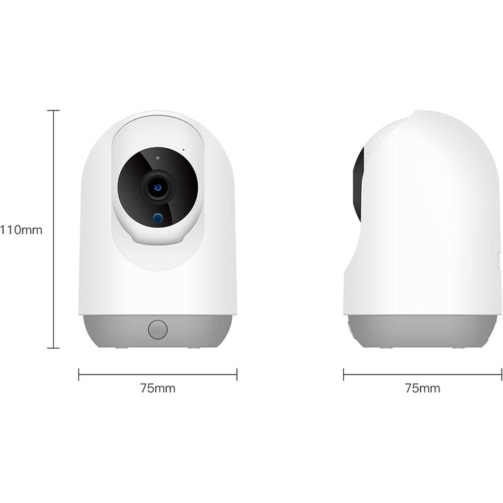Câmera interna inteligente Tellur Smart WiFi 3MP, UltraHD, rastreamento automático, PTZ branca
